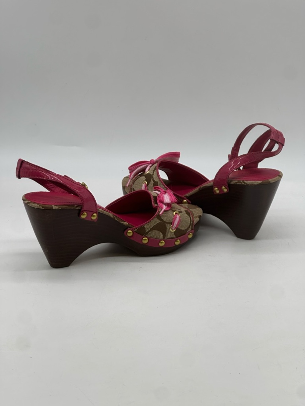 Coach Betsy Y2K Wooden Wedge Heels. Size 7 - Picture 8 of 8